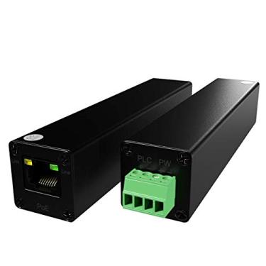 Imagem de Mini extensor LAN PoE de 800 m de 200 pés sobre kit UTP trançado BNC ou fio de cobre – Câmera PoE ou outro dispositivo Ethernet remoto Repeater Bridge – Faixa de temperatura estendida – Adaptadores BNC para 2 pinos no conjunto