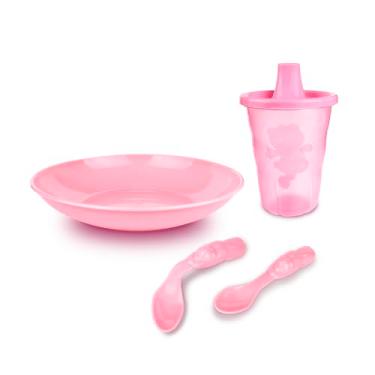 Imagem de Adoleta Bebê Kit Alimentação Econômico Rosa