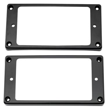 Imagem de Musiclily Pro Base Curvada Kit com 2 Molduras Plástica para Guitarra Captador Humbucker Braço e Ponte, Preto
