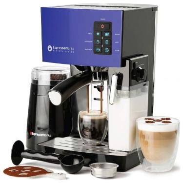 Imagem de Cafeteira Elétrica Programável EspressoWorks Expresso e Cappuccino 10 Peças Barista Multifuncional Moedor de Grãos