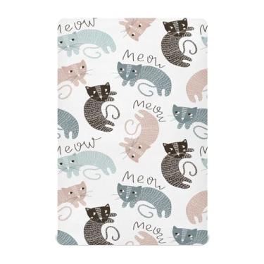 Imagem de Fitrendlovey Adoráveis lençóis de algodão estampados, ajuste confortável para berço ou cercadinho do bebê