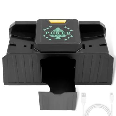 Imagem de ABS Plastic Card Shuffler U Shape Slot Electric Shuffling Machine Versatile Battery Powered Card Shuffling Machine for Various Standard Size Cards