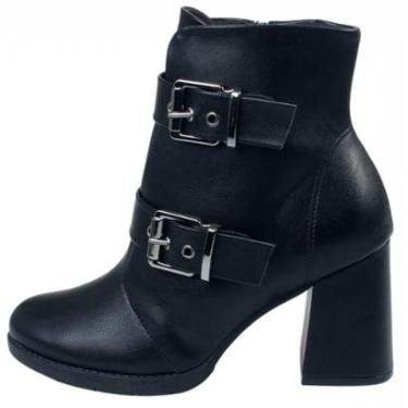 Imagem de Bota Piccadilly Salto Bloco Detalhes Fivelas - 343004-Feminino