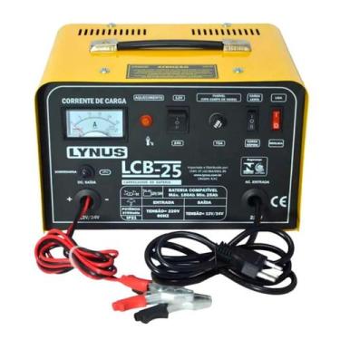 Imagem de Carregador de Bateria de Carro e Caminhão 12V e 24V LCB-25 Lynus, 220V