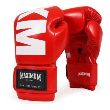 Imagem de Luva De Boxe E Muay Thai Mxm Red - Maximum Original, Vermelho, 14OZ