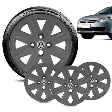 Imagem de Jogo 4 Calota Volkswagen Gol G5 aro 14 2013 Grafite Fosca