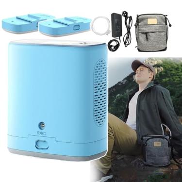 Imagem de KKSOUFX PortáTil De MáQuina De Ox, Mini Gerador, Equipamento DoméStico Ox, 3l Gerador,90%±3% Uso En Carro E Viagens,Com Bateria 5000/10000mah+bolsa + cabo de alimentação Ac/Dc-110v