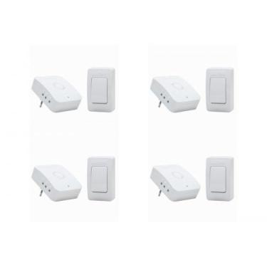 Imagem de Kit C/4 - Campainha S/Fio Digital Qualitronix Qc1