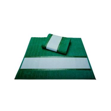 Imagem de Toalha Rosto Aveludada Athelier Sublimação 45X75cm BRUTEXTIL, Verde Es