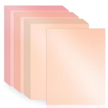 Imagem de Whaline 30 folhas degradê rosa brilhante cartolina 21 x 29 cm de espessura, papel para impressora de 42 kg/250 g/m² para impressões, materiais de artesanato faça você mesmo