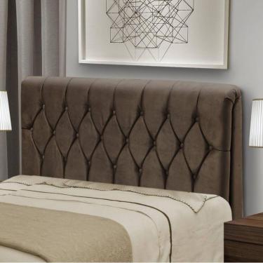 Imagem de Cabeceira Queen Estofada Istambul Mônaco Com Capitonê Marrom