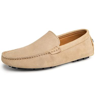Imagem de Mocassim masculino Go Tour Penny mocassim mocassim para dirigir sem cadarço mocassim mocassim sapatos de barco, Bege, 14