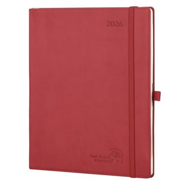 Imagem de POPRUN Agenda 2026 (grande - 21 cm x 26 cm) - Calendário semanal 2026 (janeiro de 2026 a dezembro de 2026) com horários horários, agenda semanal mensal para gerenciamento de tempo, TJ-26-CELK7