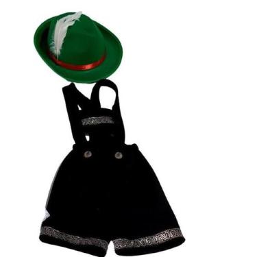 Imagem de Shorts suspensorio alemão preto acompanha chapeu infantil - Princesa U