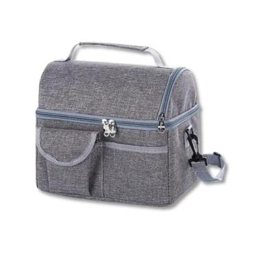 Imagem de Bolsa Térmica com Forro Alumínio, Alça Removível e Bolsos Externos – Ideal para Alimentos, Mamadeiras, Lanches, Bebidas e Muito Mais