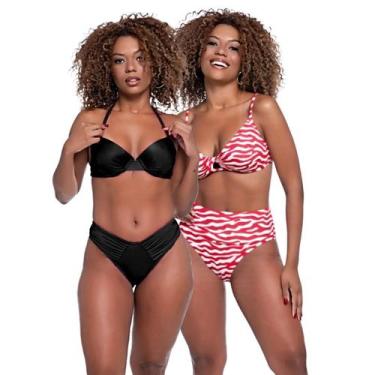 Imagem de Biquínis Feminino Kit Liso e Estampado Moderno Bojo Praia - HYPE MODAS