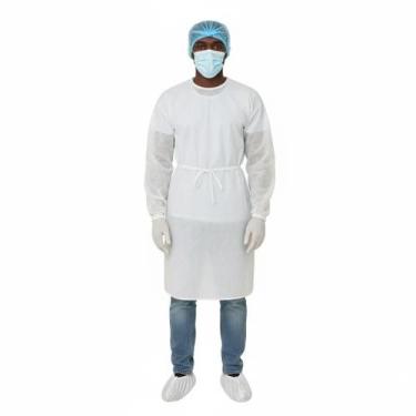 Imagem de Avental Descartavel 40g Manga Longa Punho Com Elastico 10 Un - MEDIX