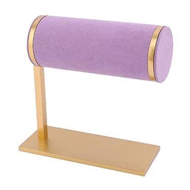 Imagem de Suporte de joias para exibição de joias organizador de relógio suporte de pulseira de cabelo suporte de faixa de cabelo pulseira de veludo portátil organizador de scrunchie suporte de exibição de