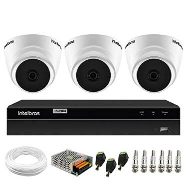Imagem de Kit 3 Câmeras Dome Vhd 1120 D G6 20m de Infravermelho Para Ambiente Interno + Dvr Gravador de Video Inteligente Intelbras Mhdx 1204 4 Canais H.265+