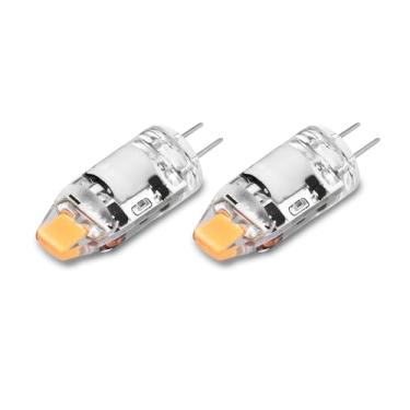 Imagem de Lâmpada LED G4 1,5W AC/DC 12V Tipo JC com base bipino - Substituição de halogéneo T3 de 15W para candelabros, luzes embutidas debaixo de armários e iluminação de paisagem, Branco Quente, Conjunto de 2