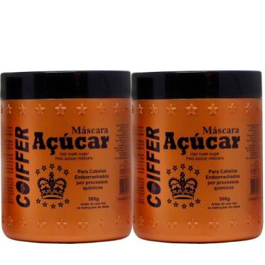 Imagem de 2 Máscara De Açucar Coiffer 500g Cabelo Elástico Quebradiço