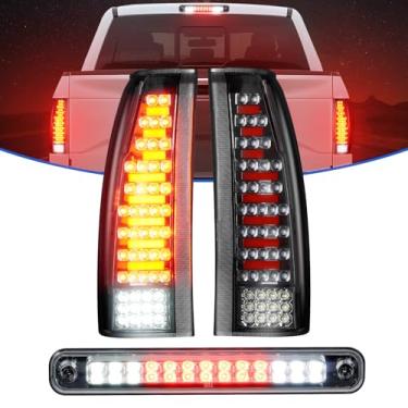 Imagem de Luz traseira + terceiro terceiro freio adequado para Chevy Silverado C1500/K1500 1988-1999, para Silverado/Sierra C2500 C3500 K2500 K3500 1988-2000, Blazer 1992-1994, conjunto de luz de parada de