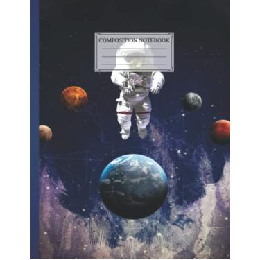 Imagem de Composition NoteBook Space 35 Size 8.5 x 11 In, 110 pages Cute Cosy Winter Vaion Christmas Skiing Village For Children Girls Boys Kids Teens Adults Gift