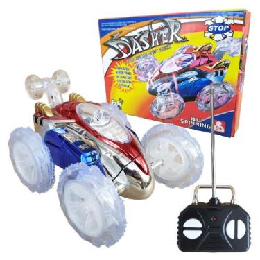 Imagem de Carrinho Controle Remoto Carro Maluco Colorido Gira 360º Luz - Dasher