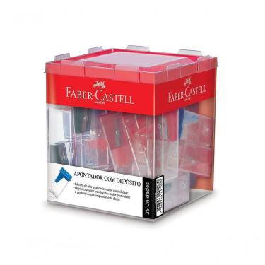Imagem de Apontador Plástico Com Depósito 25Un Faber Castell 125Lvzf