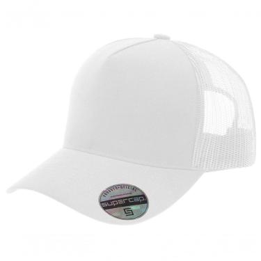 Imagem de Boné Aba Curva Trucker Frente Americana Liso Supercap 26427 Branco