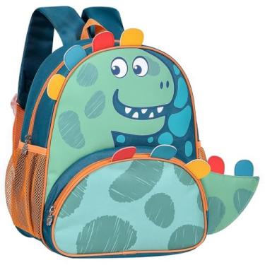 Imagem de Mochila Costas Clio Pets Dinossauro Verde 13'' - Clio Style