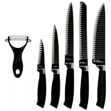 Imagem de Conjunto De Facas Kit Churrasco Profissional Em Inox 6 Peças