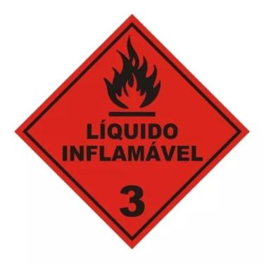 Imagem de Etiqueta Líquido Inflamável 3 100x100mm - 250 Unid. - RPRINT ETIQUETAS