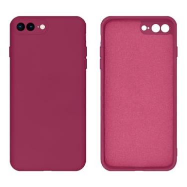 Imagem de Capinha Compativel com iPhone 7 Plus / 8 Plus Silicone Aveludado com Proteção de Câmera