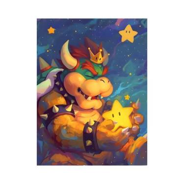 Imagem de Kit De Pintura Em Diamante DIY Mario Bros, Pôster De Videogame, Bordad