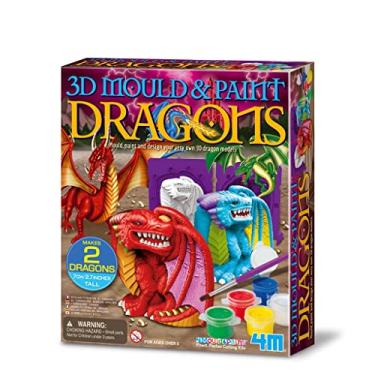 Imagem de 4M Brinquedo Educativo Molde e Pinte Dragoes 3D