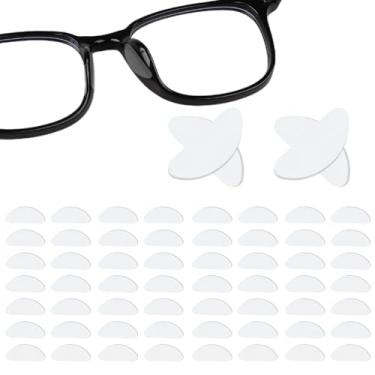 Imagem de 30 pares de almofadas de nariz para óculos antiderrapantes, protetores de nariz de silicone macio de 1,9 cm, adesivos confortáveis em forma de D, almofadas de nariz antiderrapantes para óculos de sol