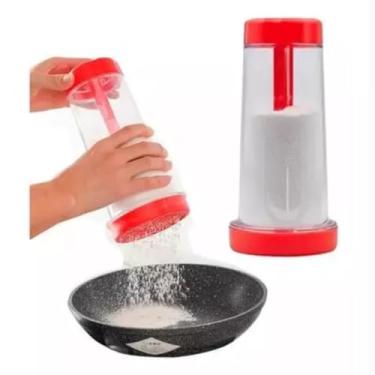 Imagem de TAPIOQUEIRA PENEIRA POLVILHADOR ARMAZENA FARINHA BEIJU GOMA DE TAPIOCA ACÚCAR UTENSÍLIO COZINHA