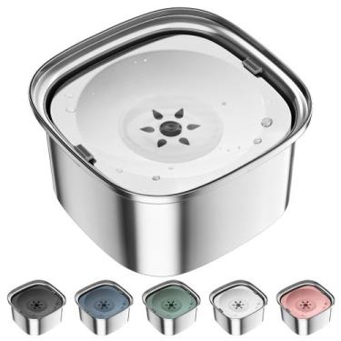 Imagem de Bacia de água para cães UPSKY 3L, alimentador lento de aço inoxidável