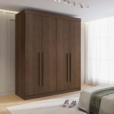 Imagem de Guarda-roupa Solteiro 100% Mdf 4 Portas 3 Gavetas Paris Plus - D Doro