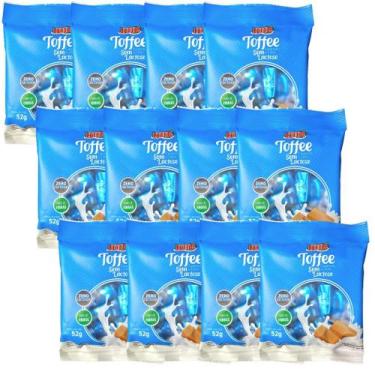 Imagem de Caramelo de leite sem lactose pacote 52g hué - kit 12 unidades