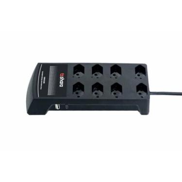 Imagem de FILTRO DE LINHA + PROTETOR ANTI RAIO COM CARREGADOR USB 8 TOMADAS cod: