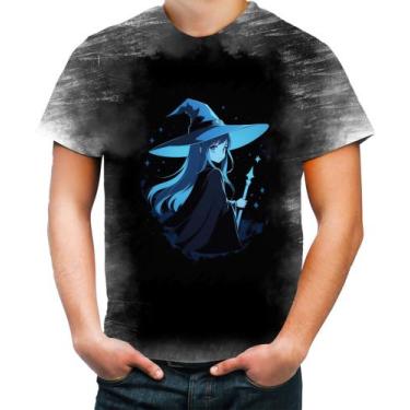 Imagem de Camiseta Desgaste Bruxa Halloween Azul Festa 3 - Kasubeck Store®, INF 