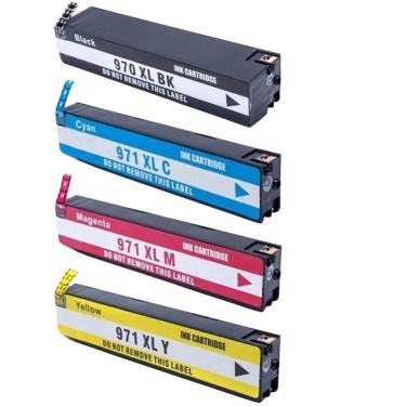 Imagem de Kit 4 Cartucho 970Xl 971Xl  X451Dn X476Dn X551Dw
