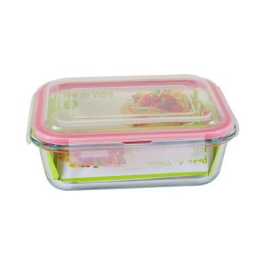 Imagem de Pote de Vidro Hermético Retangular Le Click Transparente 1l