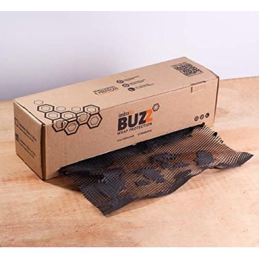 Imagem de Papel Kraft Colmeia Buzz Preto 50cm x 50mts rende 80mts
