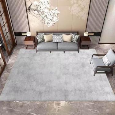 Imagem de Tapetes para sala de estar cinza casa decorações engrossado macio quarto tapetes grande área, pelúcia curta g, 200x250cm