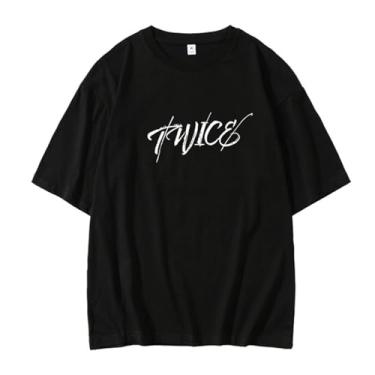 Imagem de Camiseta T-wice Concert Ready to Be estampada K-pop Support Merch Camisetas Contton gola redonda manga curta, Preto, curto, GG