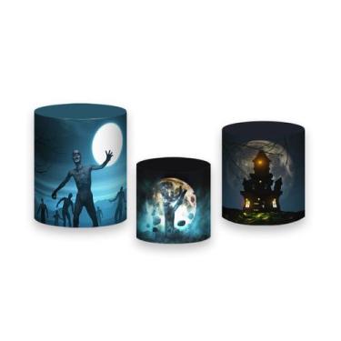 Imagem de Trio de Capas de Cilindro - Halloween Fantasma Tenebroso 028 - Via Cor