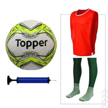 Imagem de Kit Esportivo Futebol Completo - Bola + Bomba, Colete e Meiao  - TOPPE
